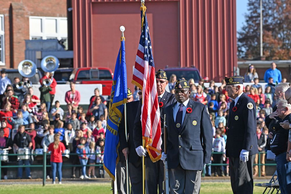 American Legion Color Guard at D32 Veterans Day Ceremony
