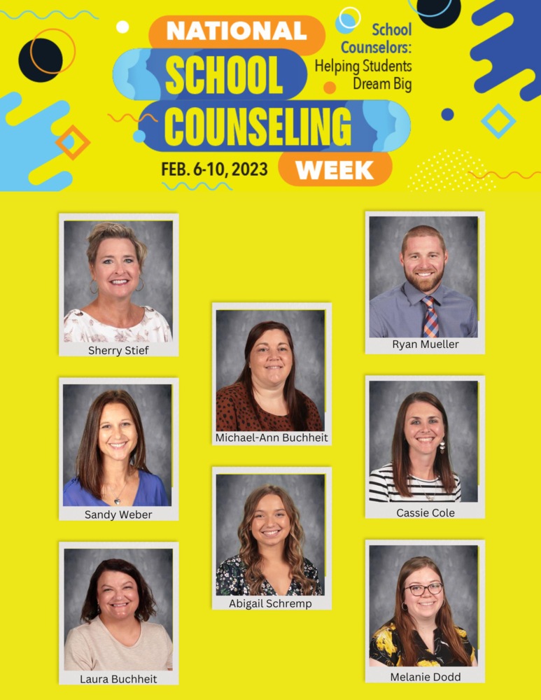 Photos of D32 school counselors. Info in text