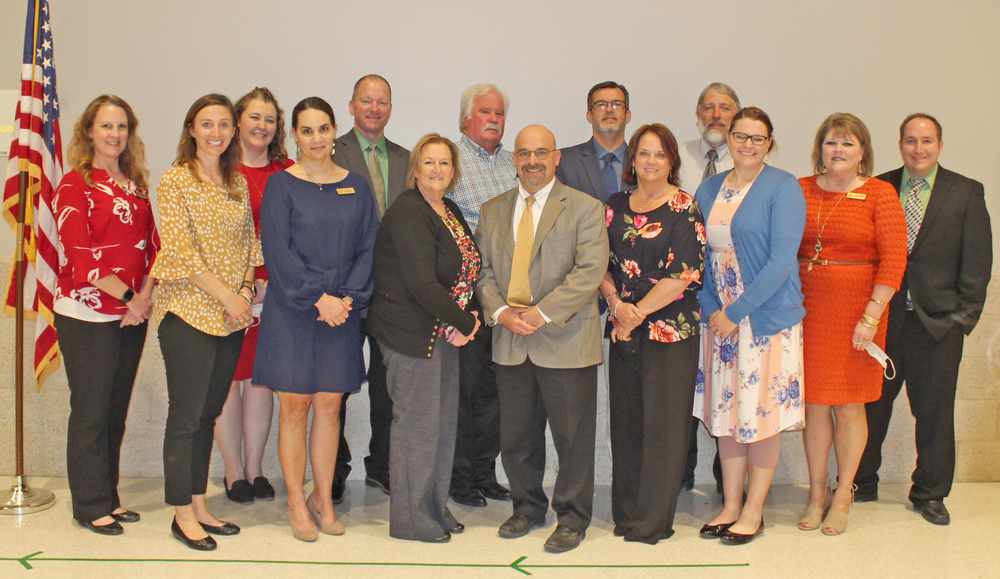 District officials pictured at MSBA regional spring meeting