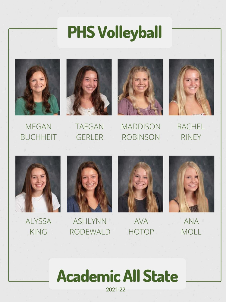 PHS volleyballers earn Academic All-State