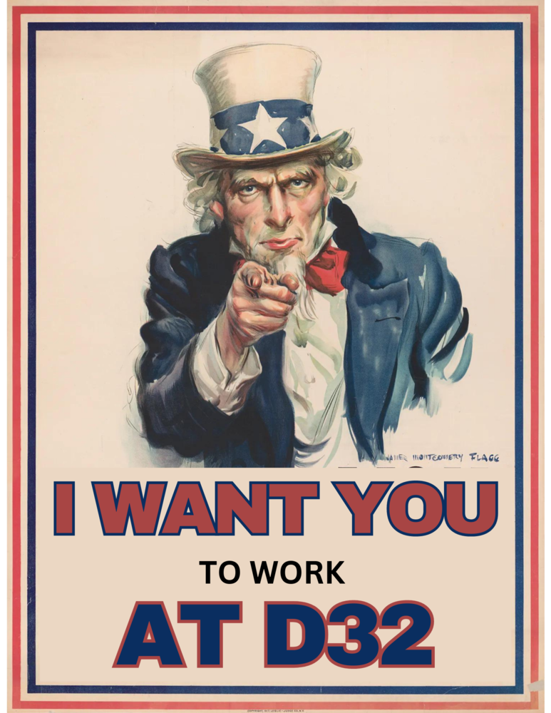 Uncle Sam art with words I want you to worka t 