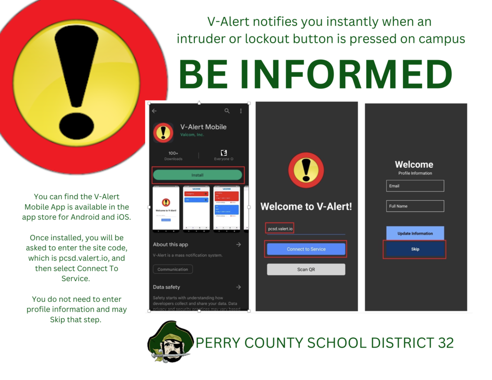V-Alert Flyer: Text in body of article
