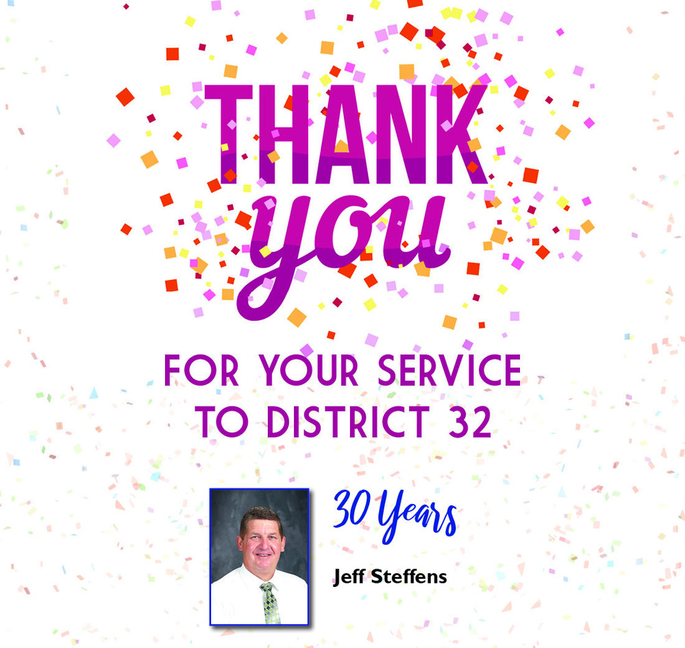IMAGE OF JEFF STEFFENS CELEBRATING 30 YEARS WITH D32