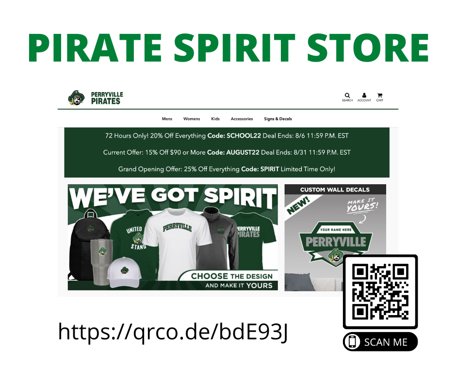 Image of the Pirate Spirit Store Website
