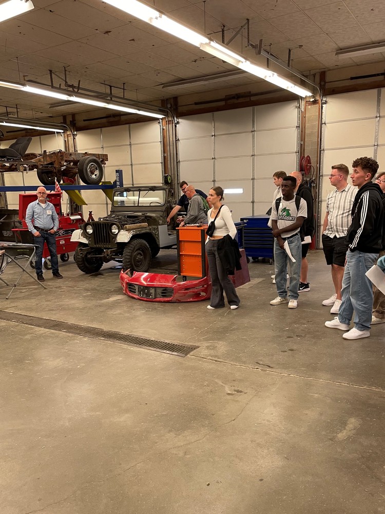 German students visit PACTC, pictured in shop