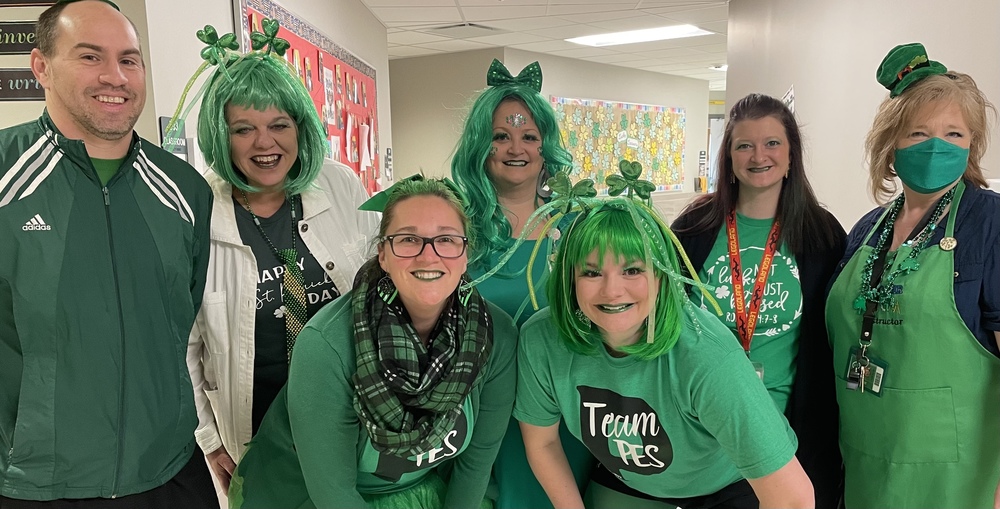 Green Out Day participation photo of teachers 